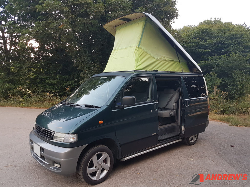 Picture of the left front quarter of Mazda Bongo auto free top 2.5 TD for sale roof up