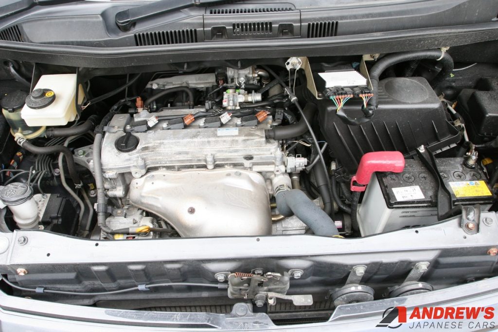 Picture of a Toyota 2AZ-FSE engine in a Toyota Noah, which should not run on E10 fuel