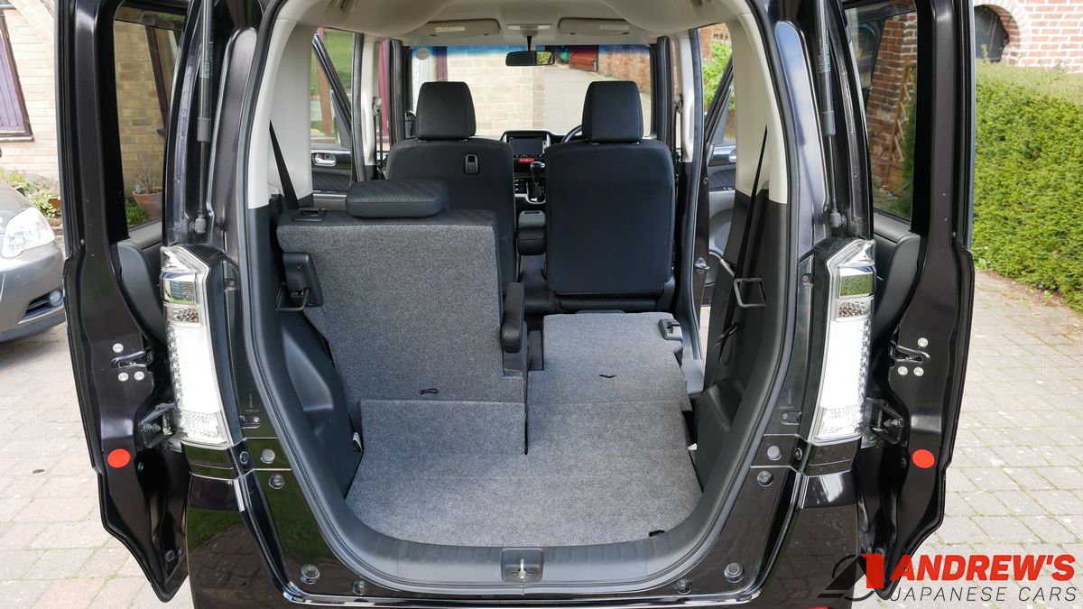 Picture of Honda N-Box Custom boot space with right rear seat folded flat
