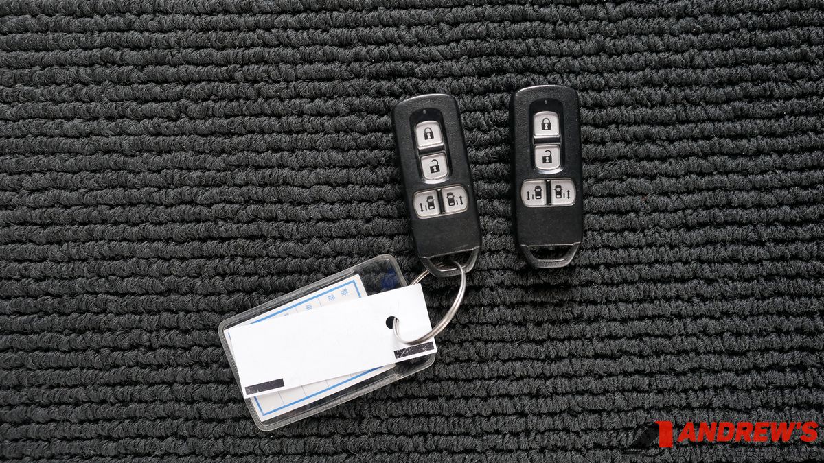 Picture showing 2 keys for a 2012 JF-1 Honda N-Box Custom