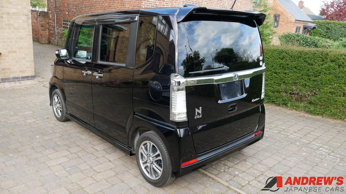 Picture showing the rear left view of a Honda N-Box Custom for sale